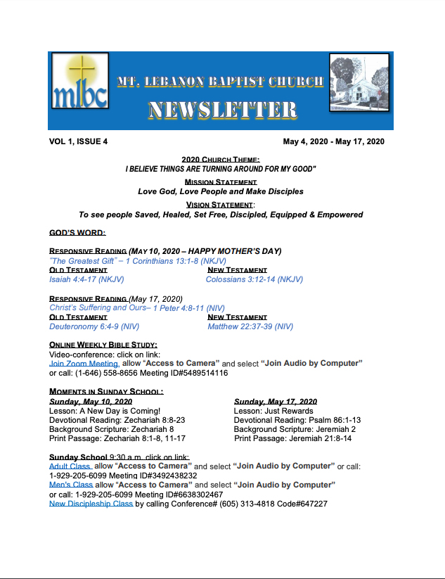 Print Newsletter Volume 1 Issue 4